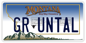 GRUNTAL  license plate in MT