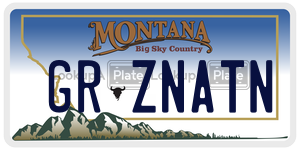 GRZNATN  license plate in MT