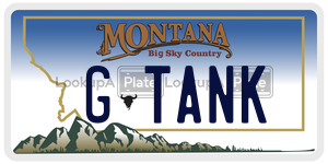 GTANK  license plate in MT