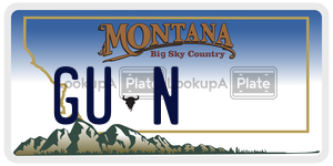 GUN  license plate in MT