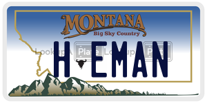 HEMAN  license plate in MT