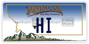 HI  license plate in MT