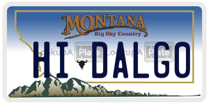 HIDALG0  license plate in MT