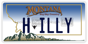 HILLY  license plate in MT