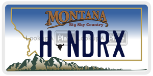 HNDRX  license plate in MT
