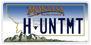 HUNTMT  license plate in MT