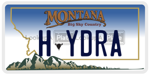 HYDRA  license plate in MT