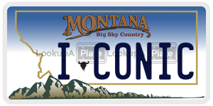 IC0NIC  license plate in MT