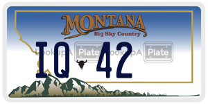 IQ42  license plate in MT