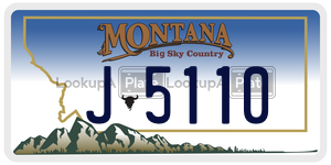J5110  license plate in MT
