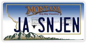 JASNJEN  license plate in MT