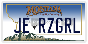 JERZGRL  license plate in MT