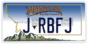 JRBFJ  license plate in MT