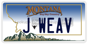 JWEAV  license plate in MT