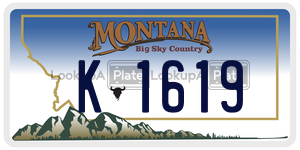 K1619 license plate in Montana