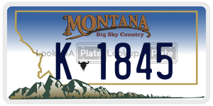 K1845 license plate in Montana