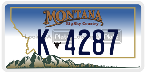 K4287  license plate in MT