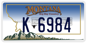 K6984  license plate in MT