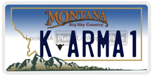 KARMA1  license plate in MT