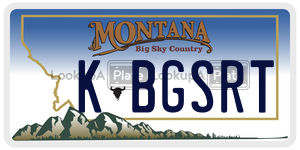 KBGSRT  license plate in MT