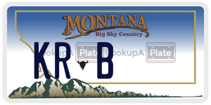 KRB  license plate in MT