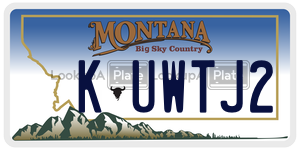 KUWTJ2  license plate in MT
