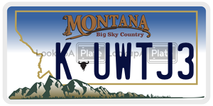 KUWTJ3  license plate in MT