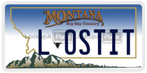 L0STIT  license plate in MT