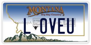 L0VEU  license plate in MT