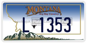 L1353  license plate in MT