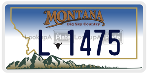 L1475  license plate in MT
