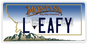 LEAFY  license plate in MT
