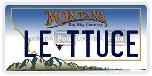LETTUCE  license plate in MT