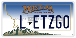 LETZG0  license plate in MT