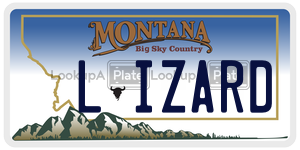 LIZARD  license plate in MT