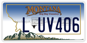 LUV406  license plate in MT