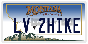 LV2HIKE  license plate in MT