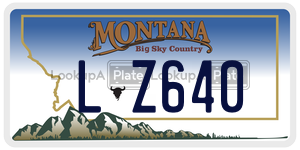 LZ640  license plate in MT