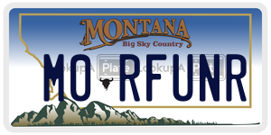 M0RFUNR  license plate in MT