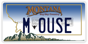 M0USE  license plate in MT