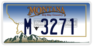 M3271  license plate in MT