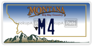M4  license plate in MT