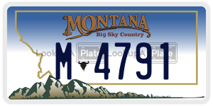 M4791  license plate in MT