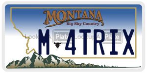 M4TRIX  license plate in MT