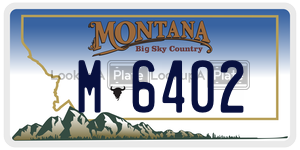 M6402  license plate in MT