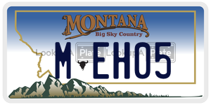 MEH05  license plate in MT