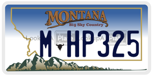 MHP325  license plate in MT