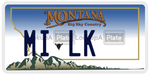 MILK  license plate in MT