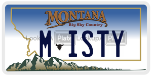 MISTY  license plate in MT