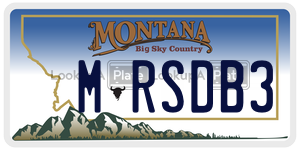 MRSDB3  license plate in MT